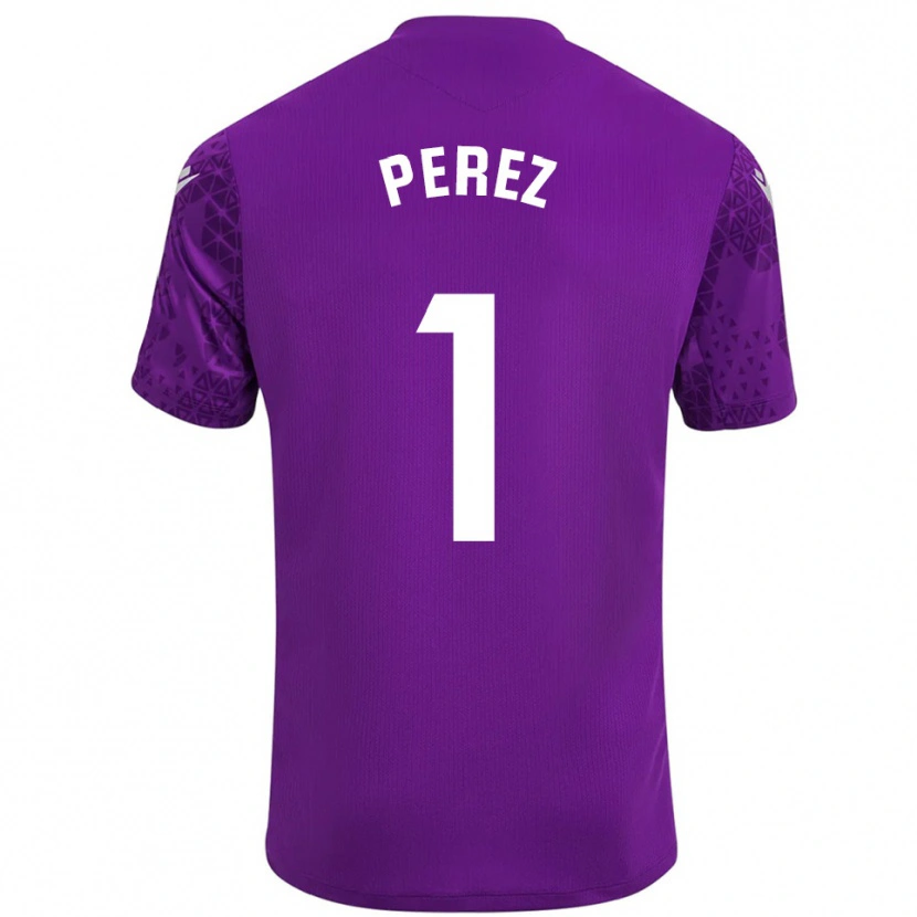 Danxen Criança Fer Pérez #1 Roxo Escuro Branco Camisola Guarda-Redes 2025/26 Camisa