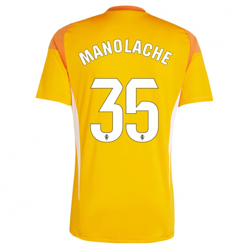 Danxen Criança Marcos Manolache #35 Amarelo Laranja Escuro Camisola Guarda-Redes 2025/26 Camisa