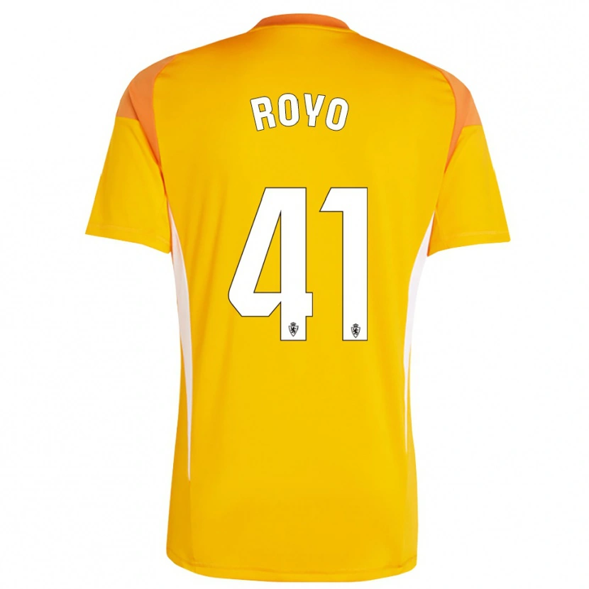 Danxen Criança Eduardo Royo #41 Amarelo Laranja Escuro Camisola Guarda-Redes 2025/26 Camisa