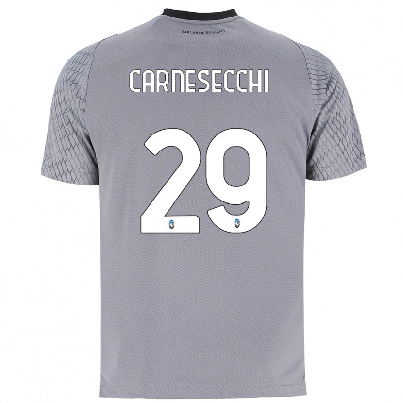 Danxen Criança Marco Carnesecchi #29 Cinza Azul Vermelho Camisola Guarda-Redes 2025/26 Camisa