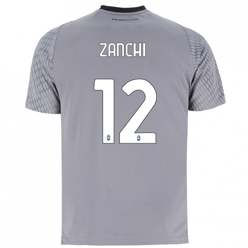 Danxen Criança Edoardo Zanchi #12 Cinza Azul Vermelho Camisola Guarda-Redes 2025/26 Camisa