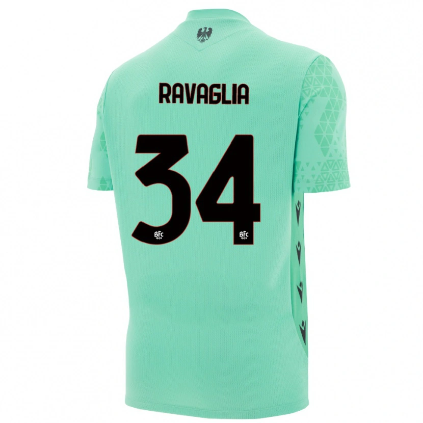 Danxen Criança Federico Ravaglia #34 Azul Menta Preto Camisola Guarda-Redes 2025/26 Camisa