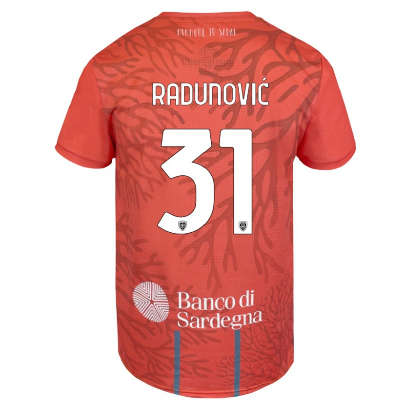 Danxen Criança Boris Radunović #31 Laranja Vermelho Branco Camisola Guarda-Redes 2025/26 Camisa