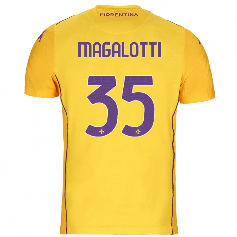 Danxen Criança Mattia Magalotti #35 Laranja Amarelo Roxo Camisola Guarda-Redes 2025/26 Camisa