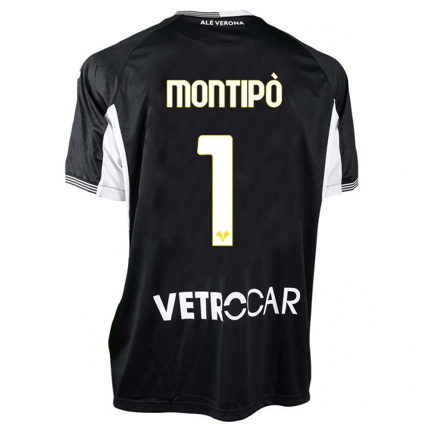 Danxen Criança Lorenzo Montipò #1 Preto Branco Camisola Guarda-Redes 2025/26 Camisa