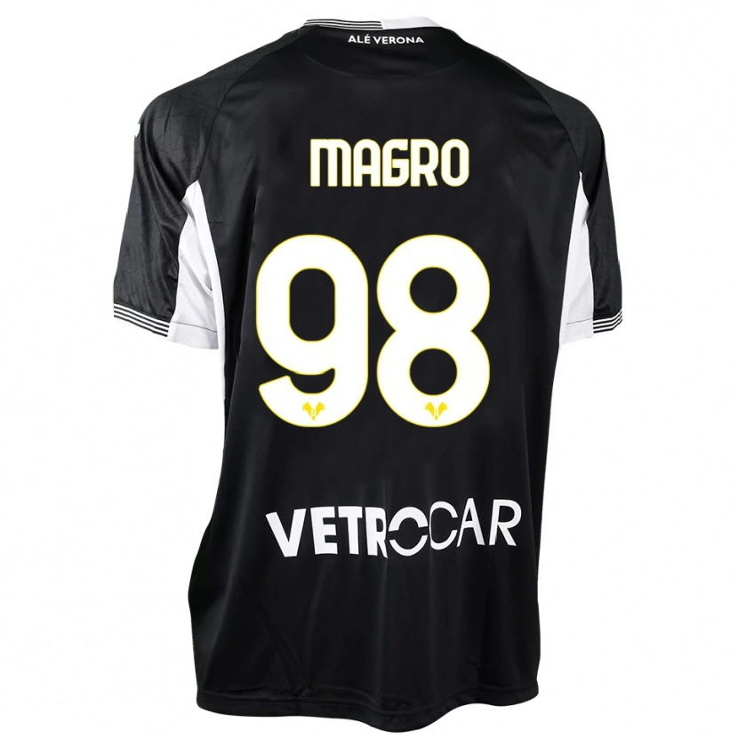 Danxen Criança Federico Magro #98 Preto Branco Camisola Guarda-Redes 2025/26 Camisa