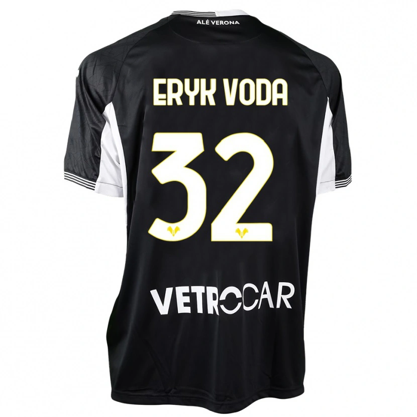 Danxen Criança Eryk Vodă #32 Preto Branco Camisola Guarda-Redes 2025/26 Camisa