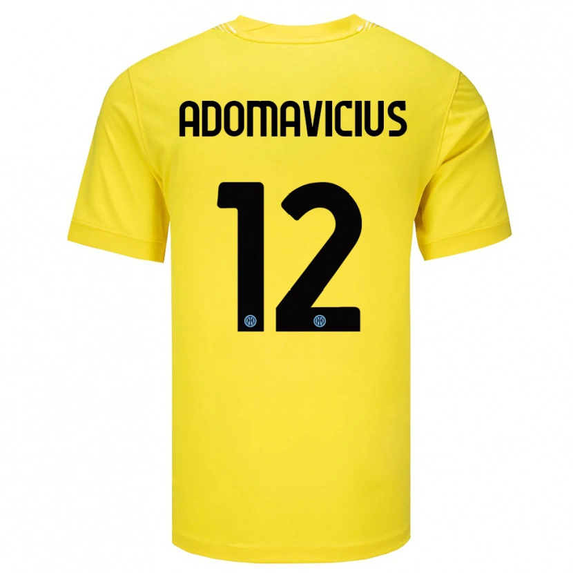 Danxen Criança Henrikas Adomavicius #12 Amarelo Claro Preto Camisola Guarda-Redes 2025/26 Camisa