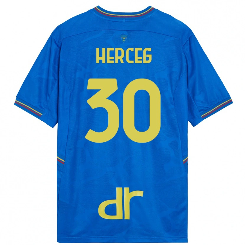 Danxen Criança Lovro Herceg #30 Azul Real Marrom Camisola Guarda-Redes 2025/26 Camisa