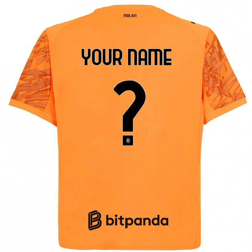 Danxen Criança AC Milan Preto Amarelo Laranja Camisola Guarda-Redes 2025/26 Camisa