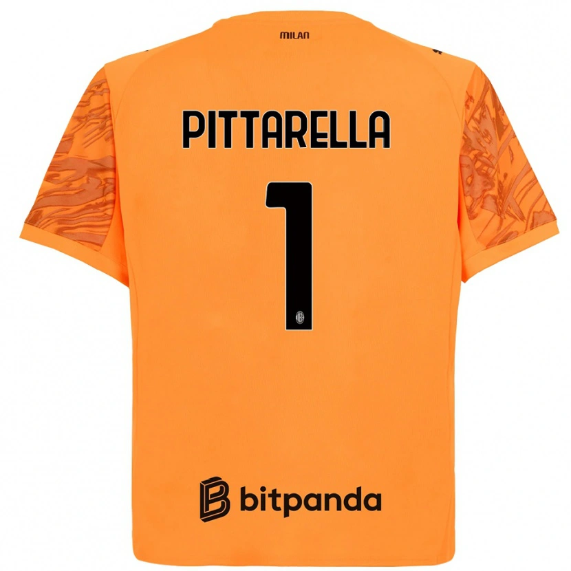 Danxen Criança Matteo Pittarella #1 Preto Amarelo Laranja Camisola Guarda-Redes 2025/26 Camisa