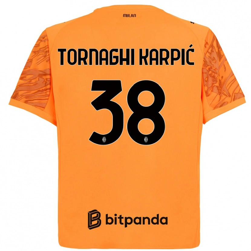 Danxen Criança Lavinia Tornaghi Karpić #38 Preto Amarelo Laranja Camisola Guarda-Redes 2025/26 Camisa