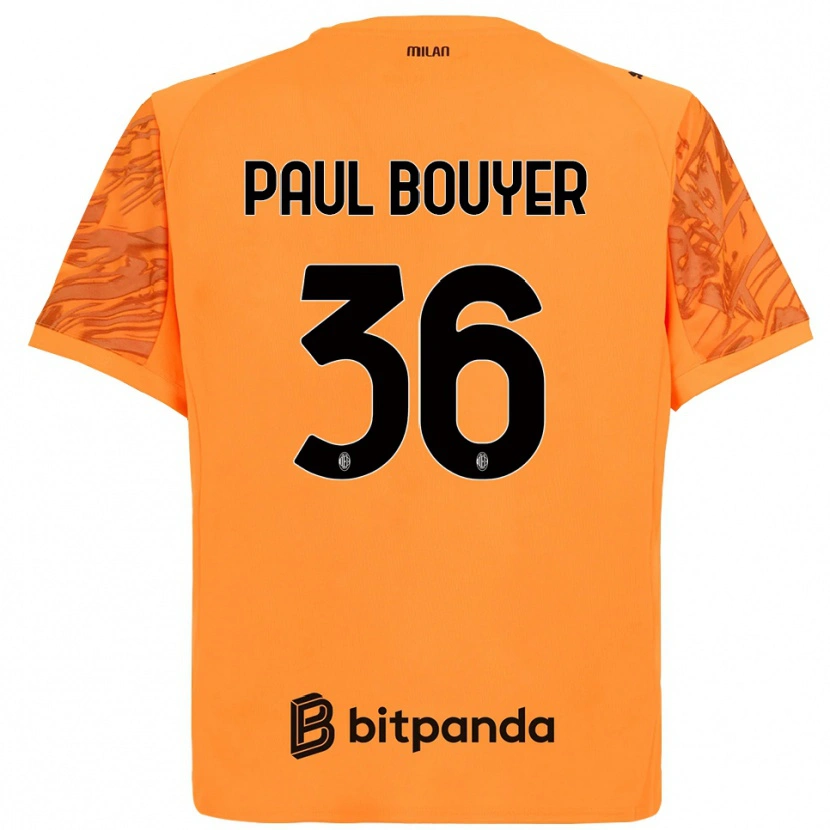 Danxen Criança Léo Paul Bouyer #36 Preto Amarelo Laranja Camisola Guarda-Redes 2025/26 Camisa