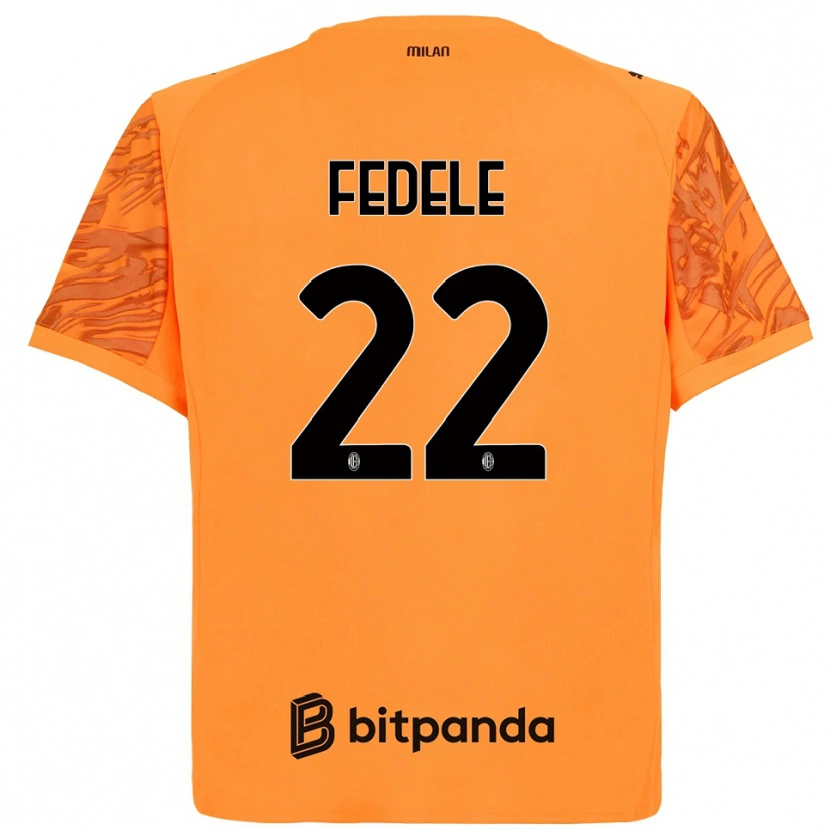 Danxen Criança Noemi Fedele #22 Preto Amarelo Laranja Camisola Guarda-Redes 2025/26 Camisa