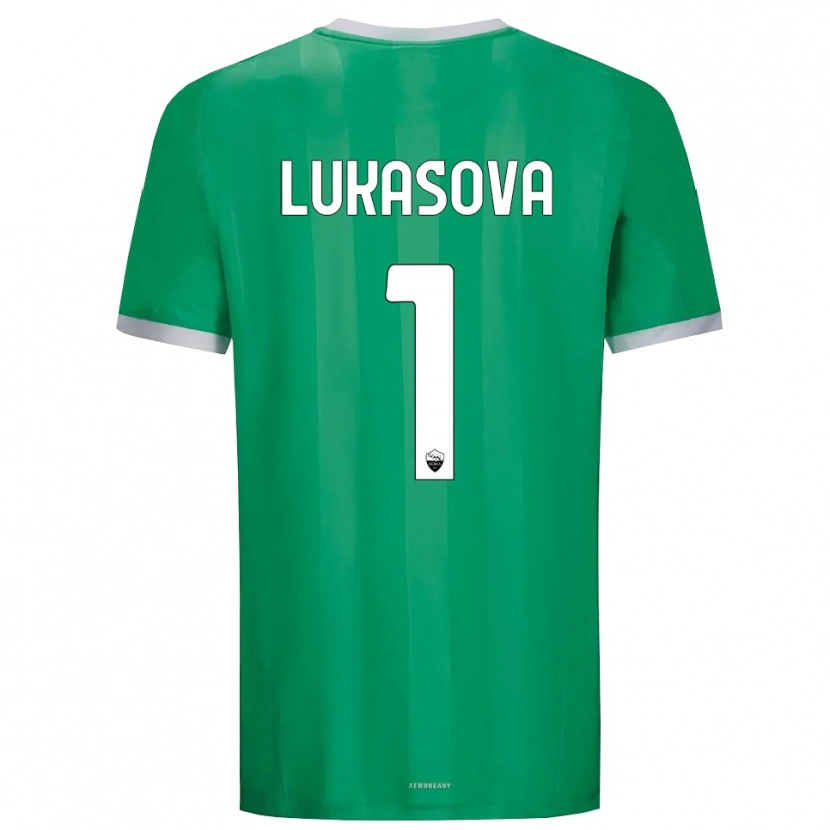 Danxen Criança Olivie Lukášová #1 Branco Verde Camisola Guarda-Redes 2025/26 Camisa