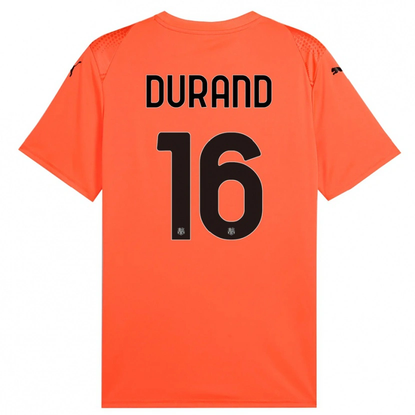Danxen Criança Solène Durand #16 Preto Laranja Camisola Guarda-Redes 2025/26 Camisa