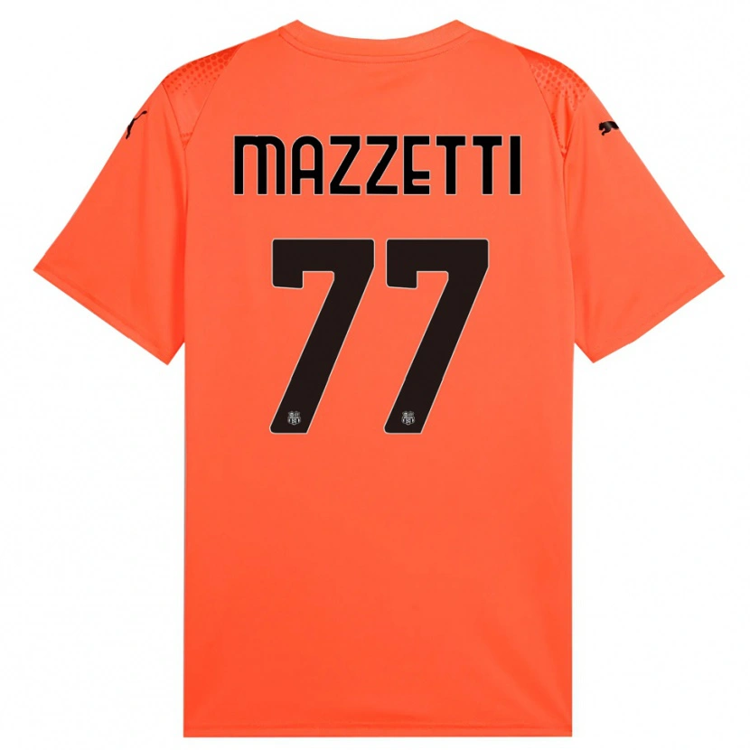 Danxen Criança Riccardo Mazzetti #77 Preto Laranja Camisola Guarda-Redes 2025/26 Camisa
