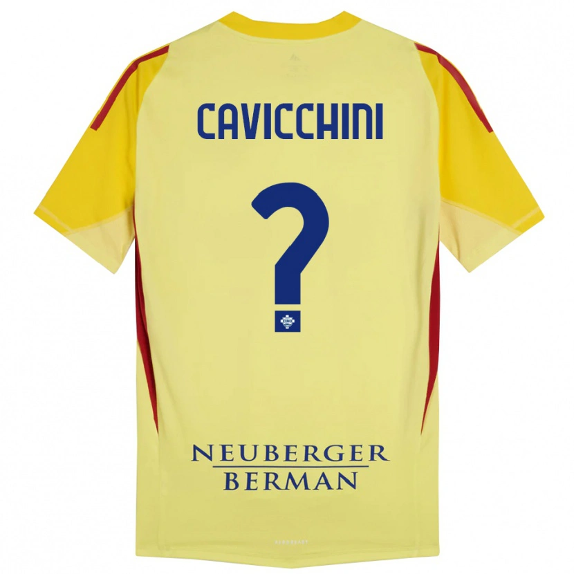 Danxen Criança Leonardo Cavicchini #0 Amarelo Claro Preto Camisola Guarda-Redes 2025/26 Camisa