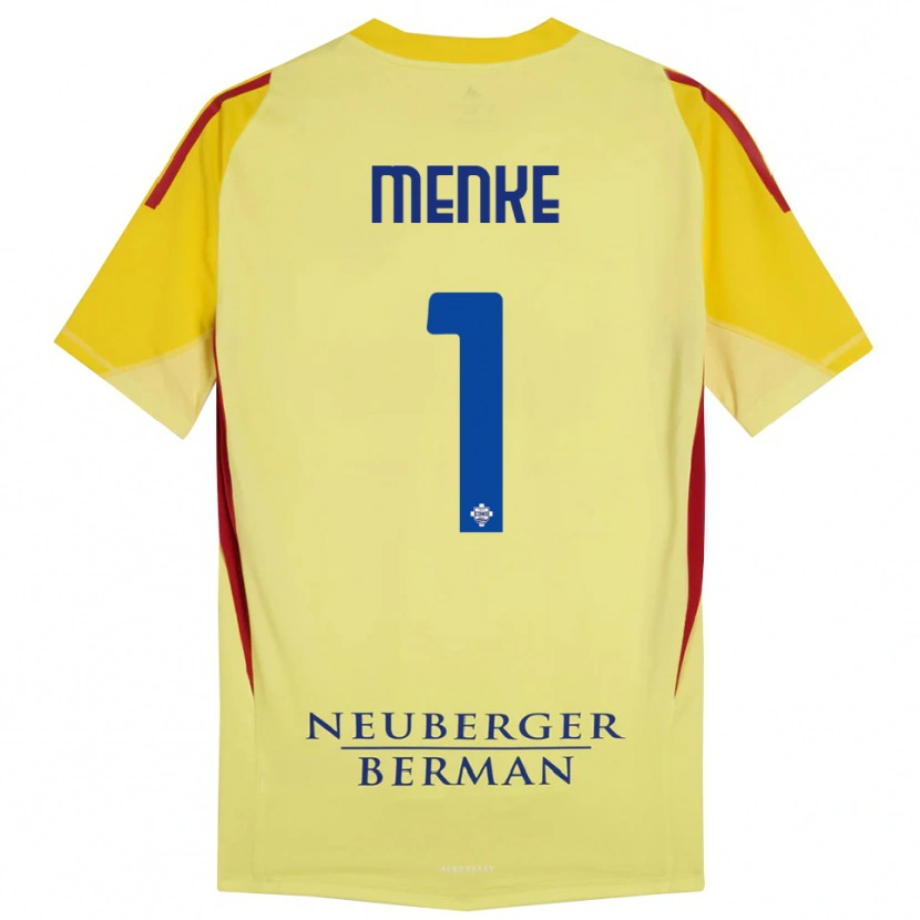 Danxen Criança Henrique Menke #1 Amarelo Claro Preto Camisola Guarda-Redes 2025/26 Camisa