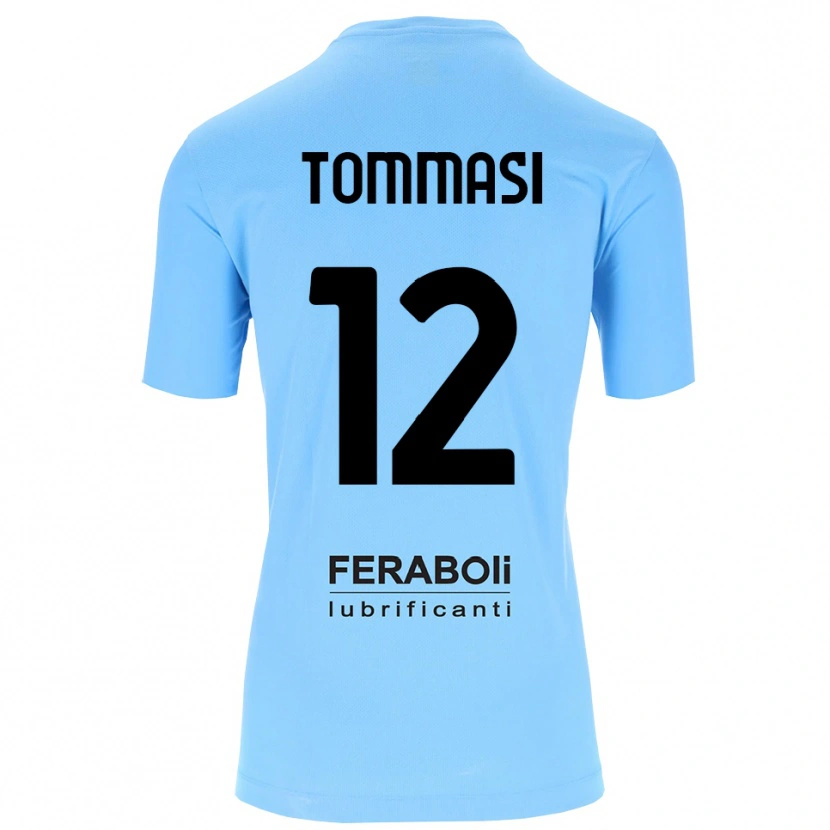 Danxen Criança Francesco Tommasi #12 Preto Azul Céu Camisola Guarda-Redes 2025/26 Camisa