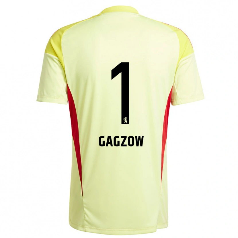 Danxen Criança Fritz Gagzow #1 Amarelo Claro Preto Camisola Guarda-Redes 2025/26 Camisa
