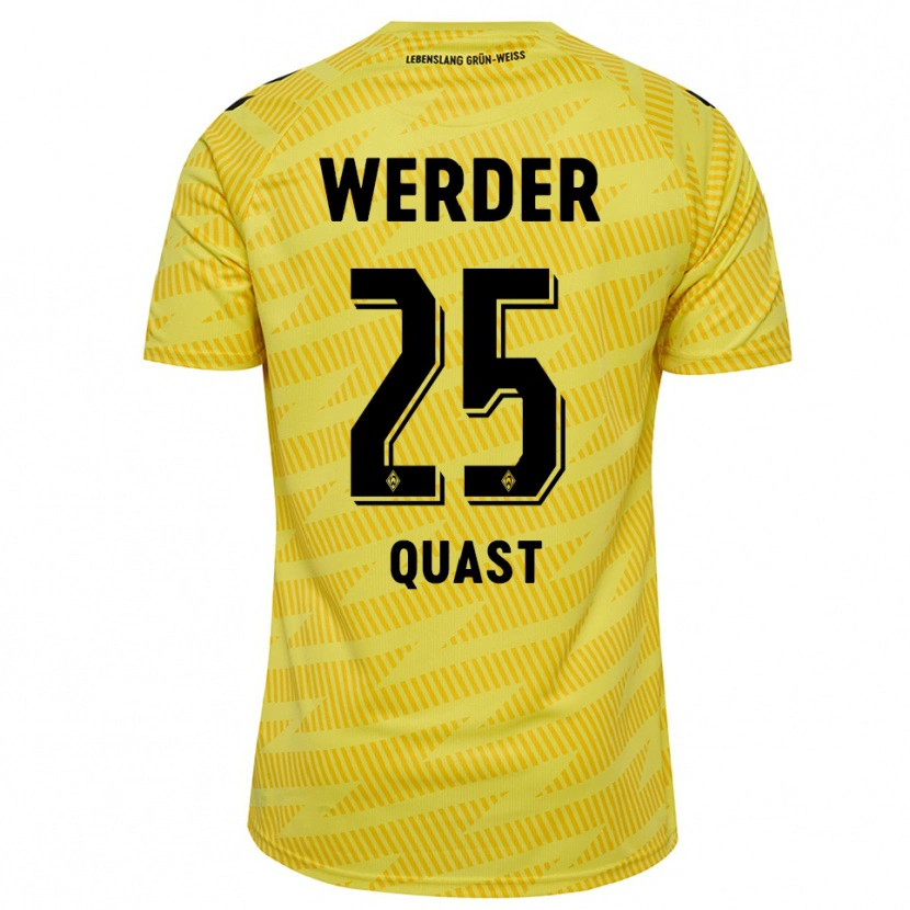 Danxen Criança Soenke Quast #25 Preto Amarelo Camisola Guarda-Redes 2025/26 Camisa