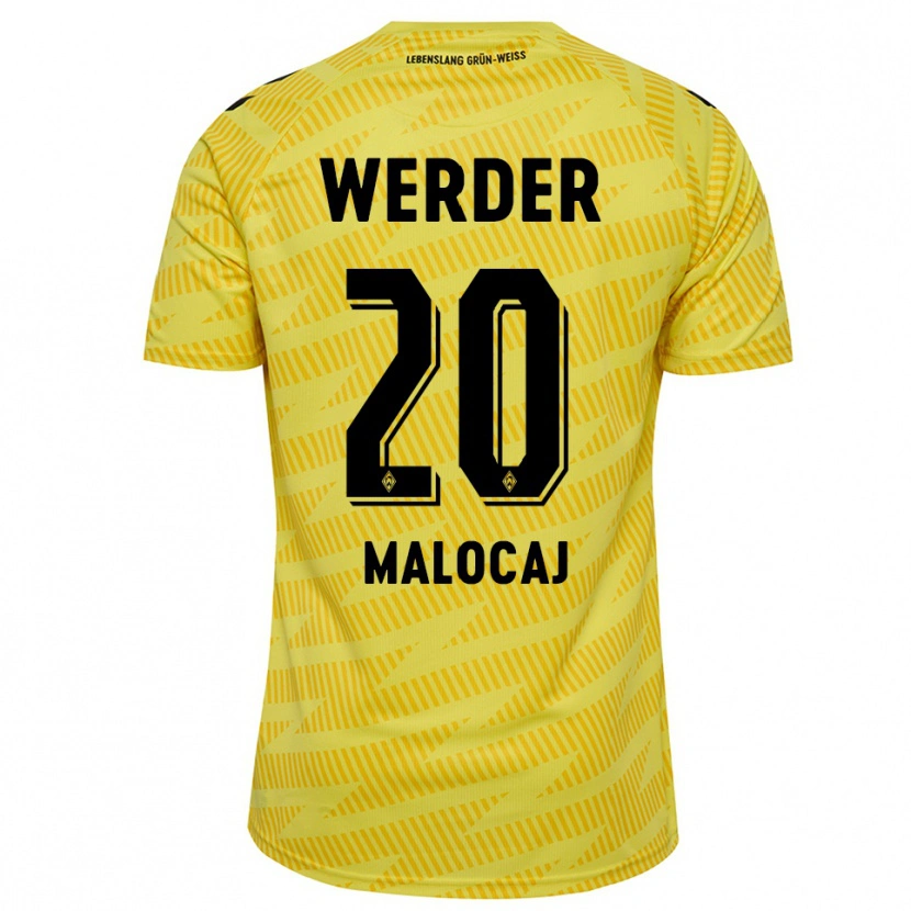 Danxen Criança Edinjo Malocaj #20 Preto Amarelo Camisola Guarda-Redes 2025/26 Camisa