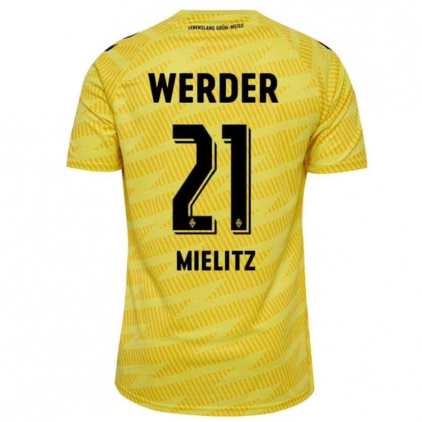 Danxen Criança Sebastian Mielitz #21 Preto Amarelo Camisola Guarda-Redes 2025/26 Camisa