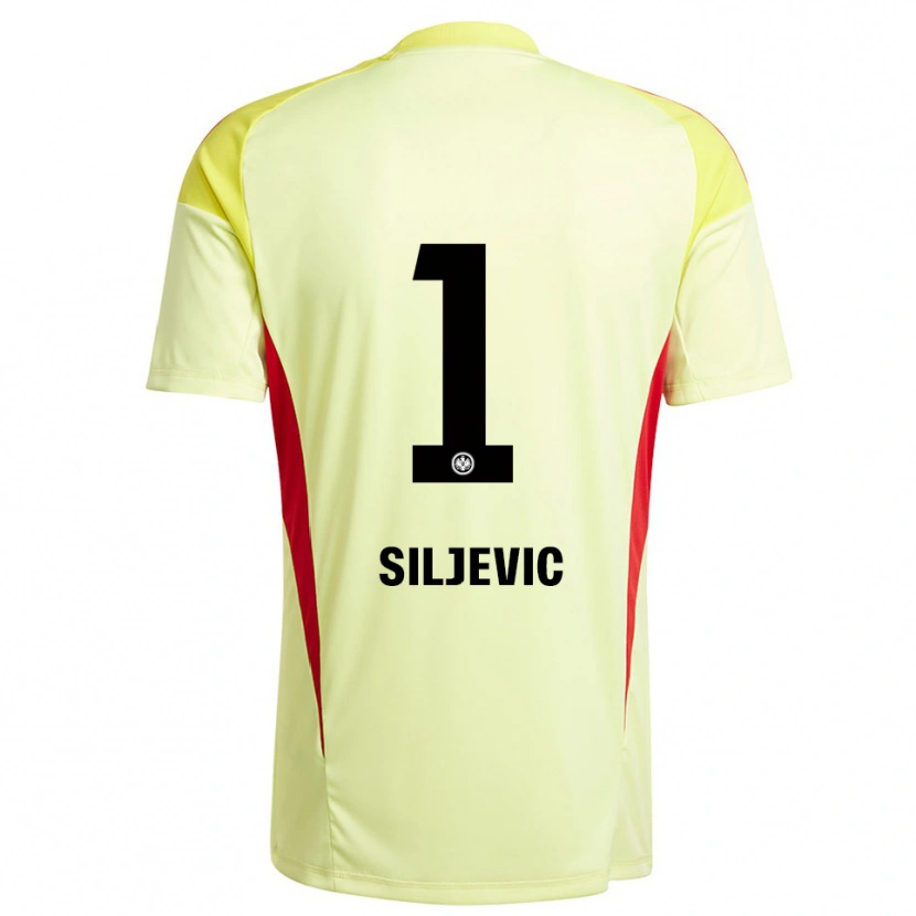 Danxen Criança Amil Siljevic #1 Amarelo Claro Preto Camisola Guarda-Redes 2025/26 Camisa
