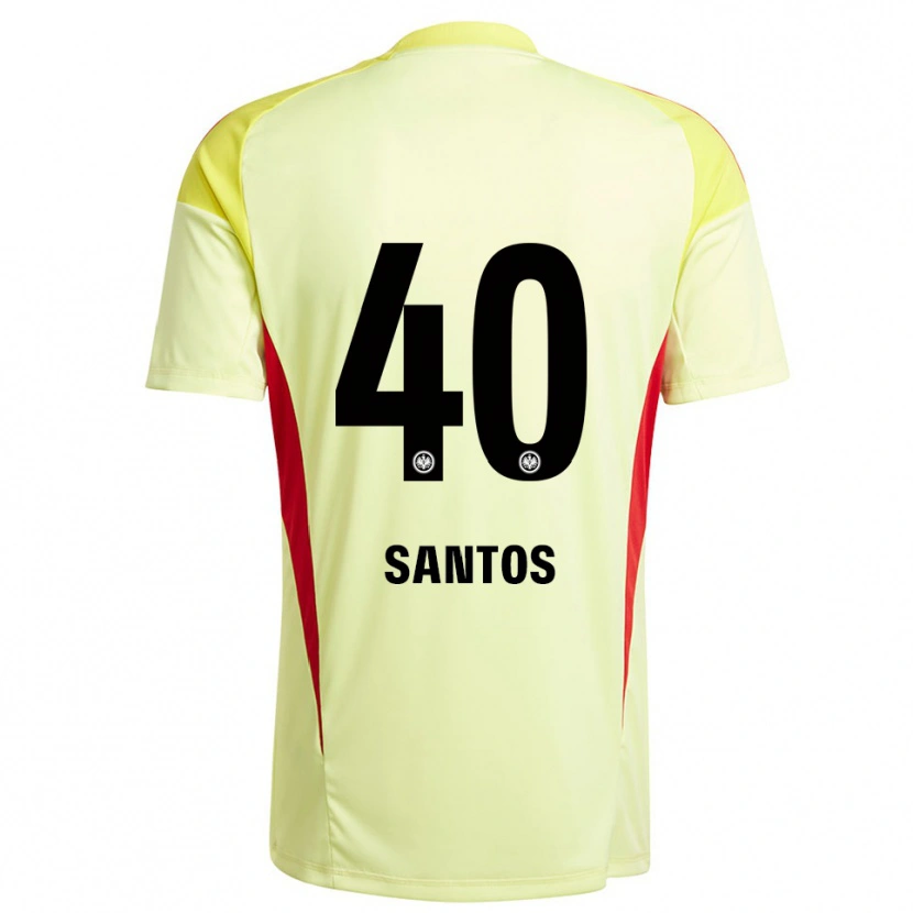 Danxen Criança Kauã Santos #40 Amarelo Claro Preto Camisola Guarda-Redes 2025/26 Camisa