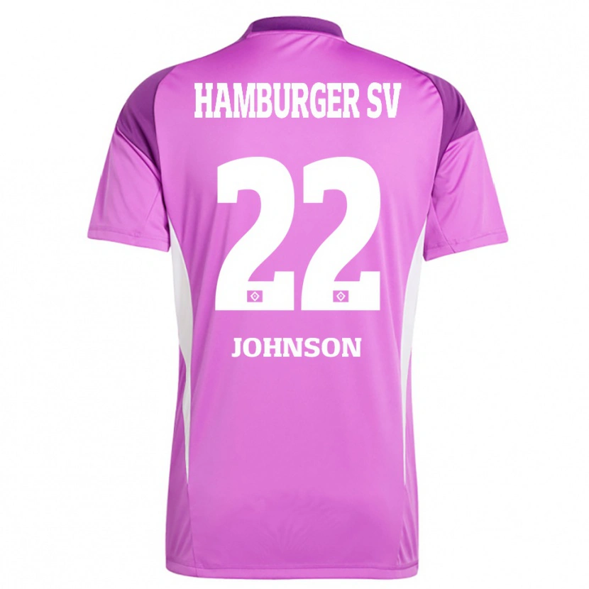 Danxen Criança Emmanuel Johnson #22 Roxo Lilás Branco Camisola Guarda-Redes 2025/26 Camisa