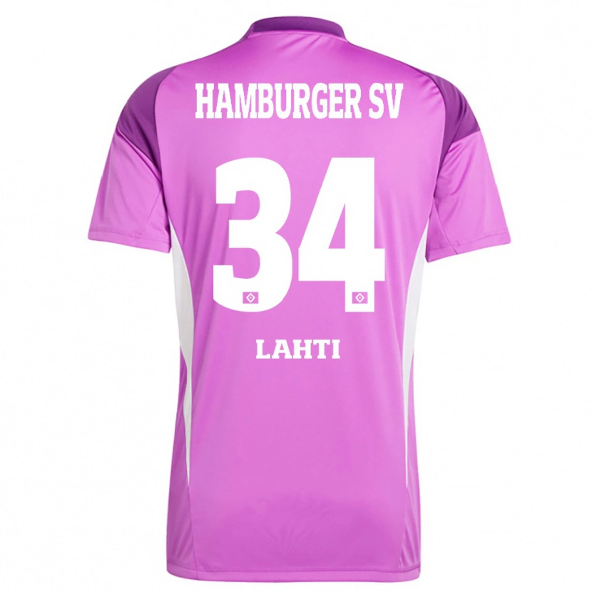 Danxen Criança Elias Lahti #34 Roxo Lilás Branco Camisola Guarda-Redes 2025/26 Camisa