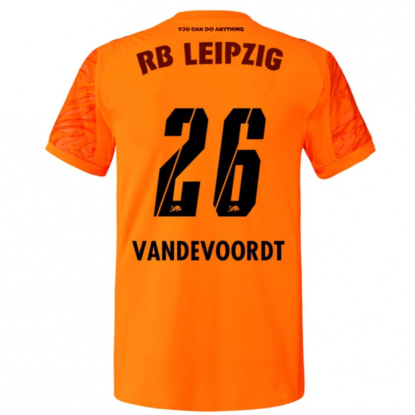 Danxen Criança Maarten Vandevoordt #26 Laranja Vermelho Camisola Guarda-Redes 2025/26 Camisa