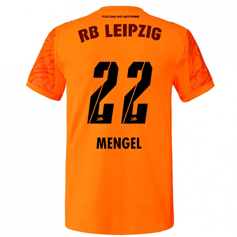Danxen Criança Luca Mengel #22 Laranja Vermelho Camisola Guarda-Redes 2025/26 Camisa