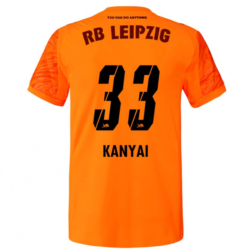 Danxen Criança János Kányai #33 Laranja Vermelho Camisola Guarda-Redes 2025/26 Camisa