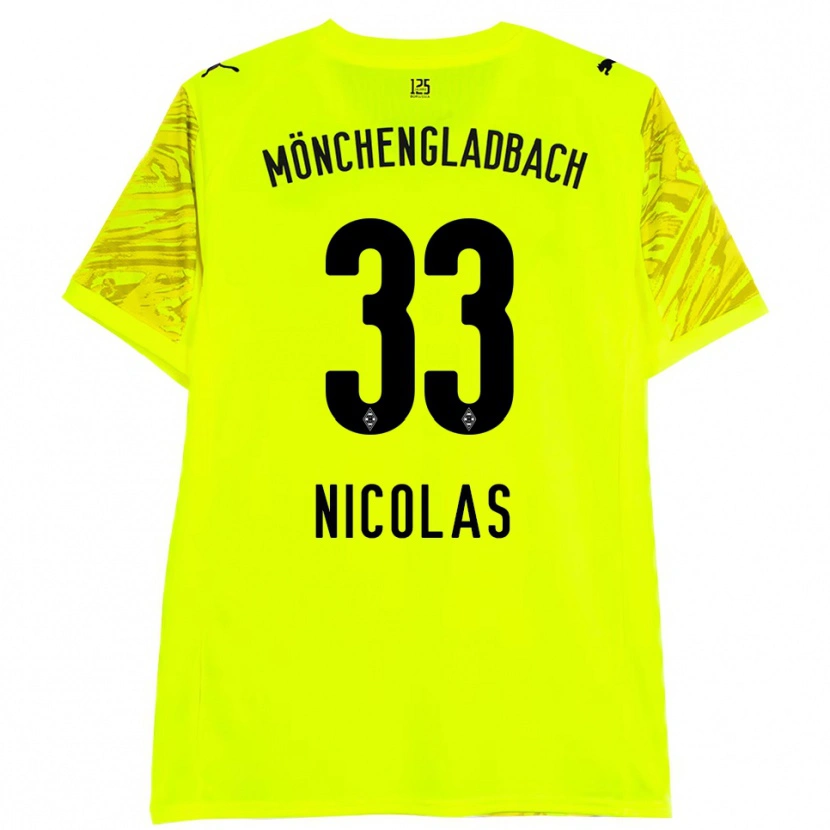Danxen Criança Moritz Nicolas #33 Preto Amarelo Camisola Guarda-Redes 2025/26 Camisa