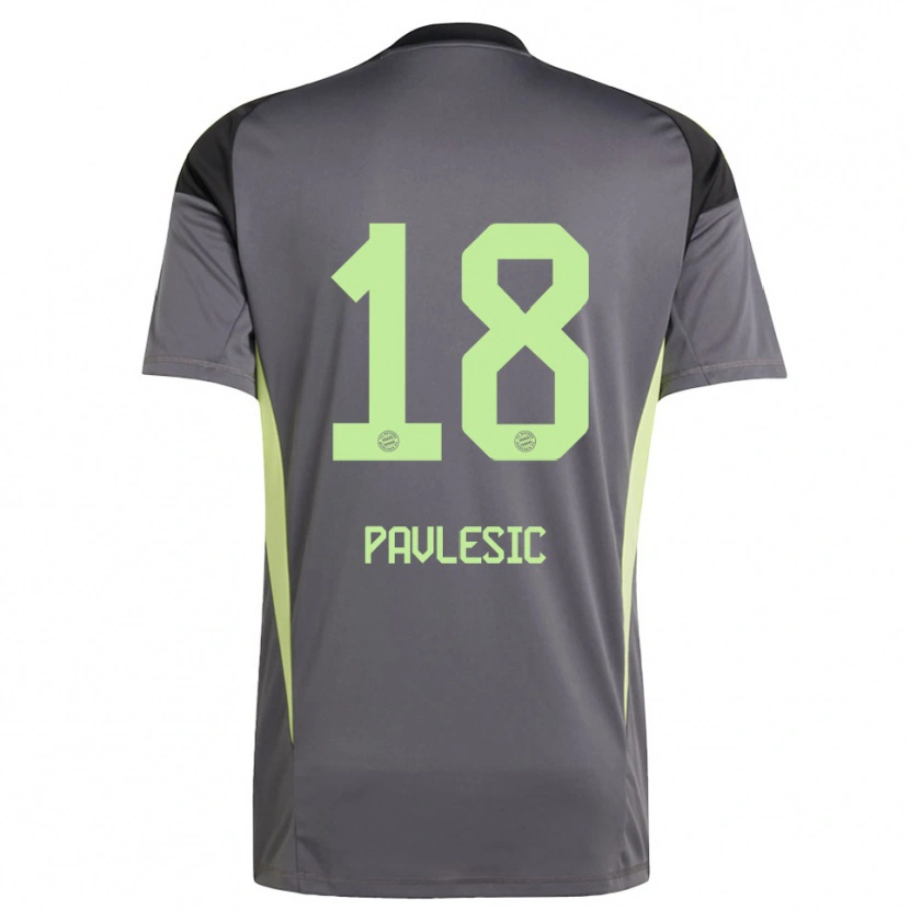 Danxen Criança Anthony Pavlesic #18 Amarelo Verde Preto Camisola Guarda-Redes 2025/26 Camisa