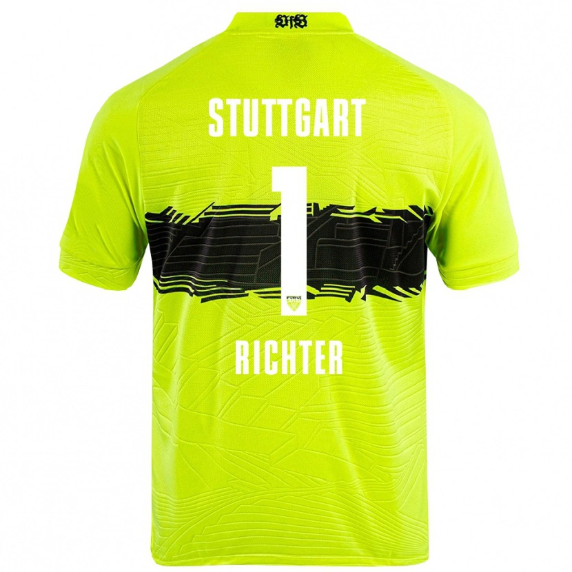 Danxen Criança Nils Richter #1 Preto Amarelo Verde Camisola Guarda-Redes 2025/26 Camisa
