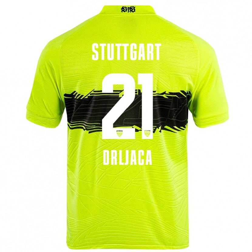 Danxen Criança Stefan Drljaca #21 Preto Amarelo Verde Camisola Guarda-Redes 2025/26 Camisa