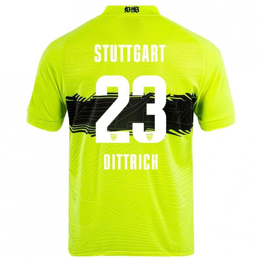 Danxen Criança Robin Dittrich #23 Preto Amarelo Verde Camisola Guarda-Redes 2025/26 Camisa
