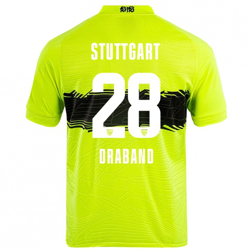 Danxen Criança Dominik Draband #28 Preto Amarelo Verde Camisola Guarda-Redes 2025/26 Camisa
