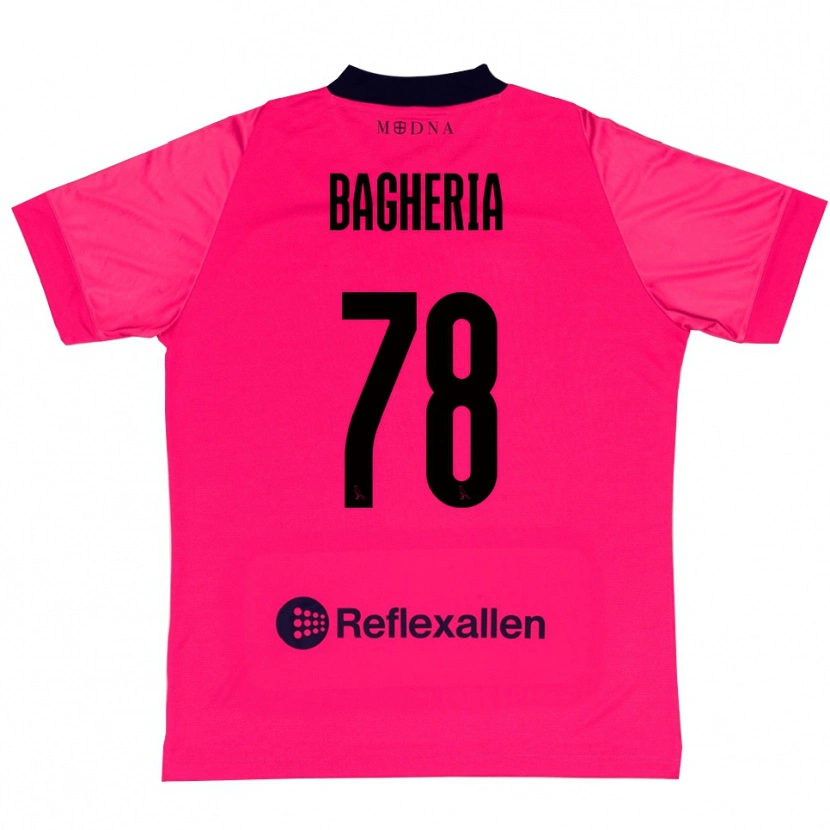 Danxen Criança Fabrizio Bagheria #78 Rosa Profundo Preto Camisola Guarda-Redes 2025/26 Camisa
