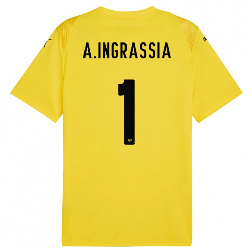 Danxen Criança Antonio Ingrassia #1 Amarelo Preto Camisola Guarda-Redes 2025/26 Camisa