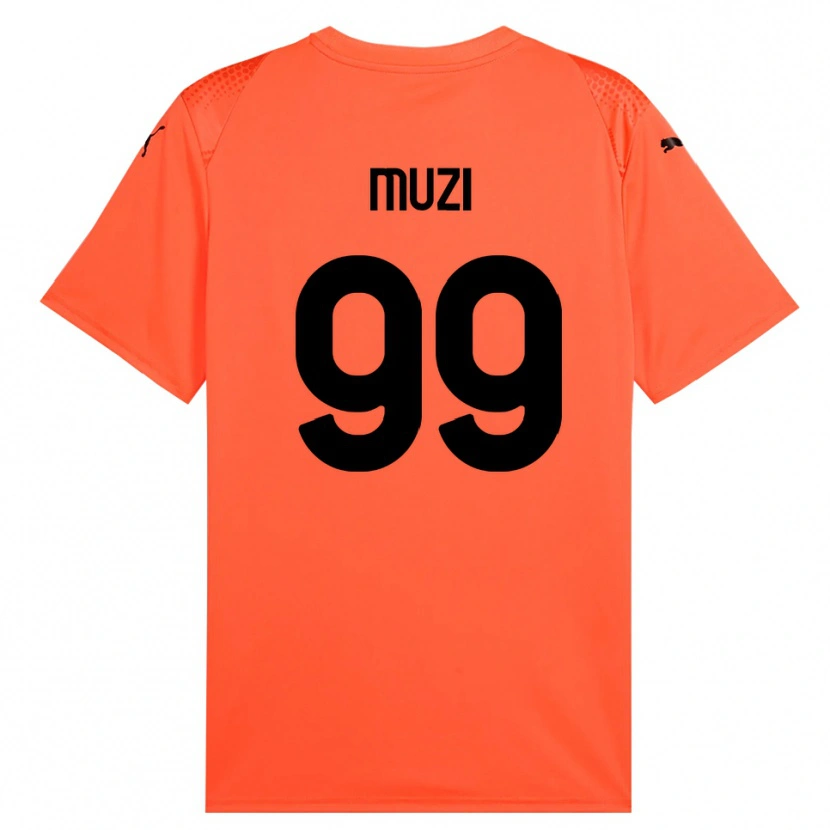 Danxen Criança Christian Muzi #99 Laranja Preto Camisola Guarda-Redes 2025/26 Camisa