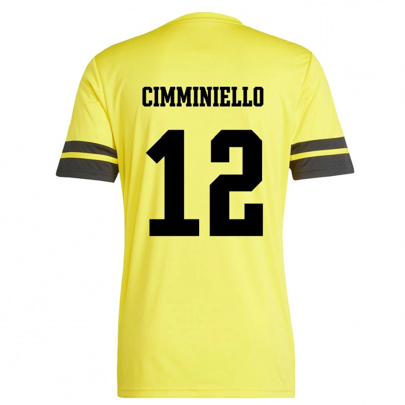 Danxen Criança Leon Cimminiello #12 Amarelo Preto Camisola Guarda-Redes 2025/26 Camisa