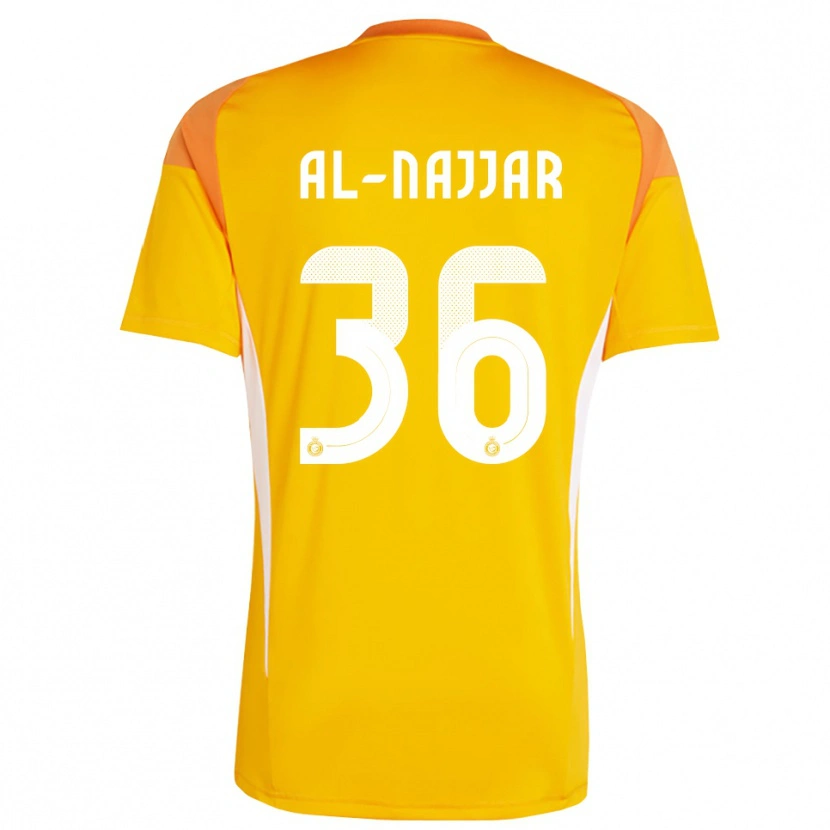 Danxen Criança Raghed Al-Najjar #36 Branco Laranja Amarelo Camisola Guarda-Redes 2025/26 Camisa