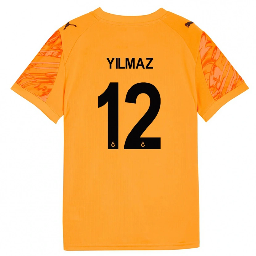 Danxen Criança Arda Yılmaz #12 Preto Laranja Escuro Camisola Guarda-Redes 2025/26 Camisa