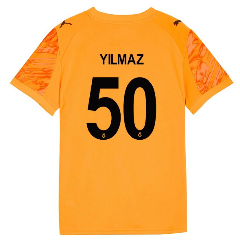 Danxen Criança Jankat Yılmaz #50 Preto Laranja Escuro Camisola Guarda-Redes 2025/26 Camisa