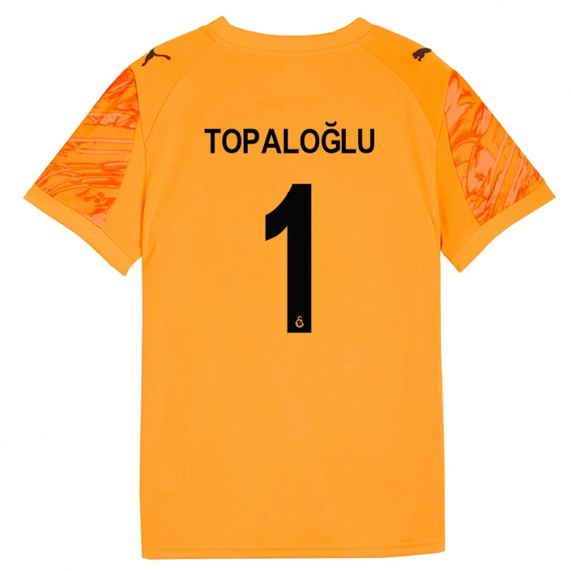 Danxen Criança Eren Topaloğlu #1 Preto Laranja Escuro Camisola Guarda-Redes 2025/26 Camisa