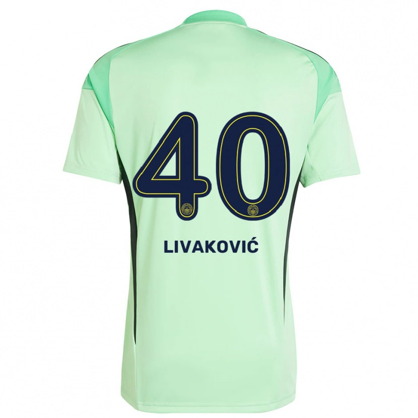 Danxen Criança Dominik Livakovic #40 Preto Verde Claro Camisola Guarda-Redes 2025/26 Camisa
